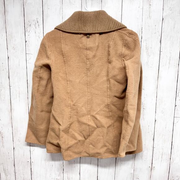Mackage Jacket Women Size Small Camel Brown Spread Collar Button Down Wool Coat - Picture 12 of 12
